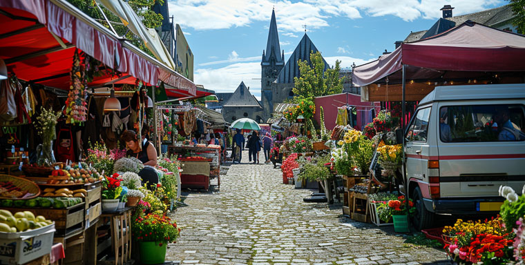 Flohmarkt in der Stadt